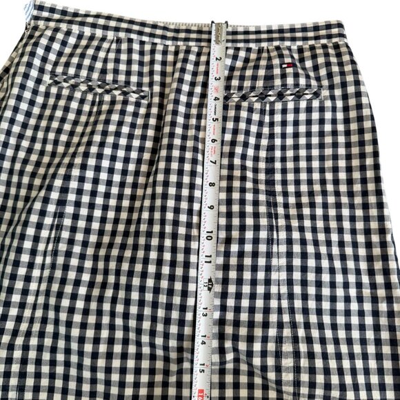 TOMMY HILFIGER Plaid Silk Cotton Blend Golf Skort Size 8 - Picture 9 of 10